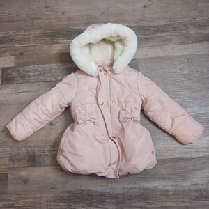 BCBGirls Pink‎ Puffer Jacket with White Trim